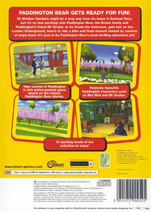 Paddington Bear — box-2D-back (EU)