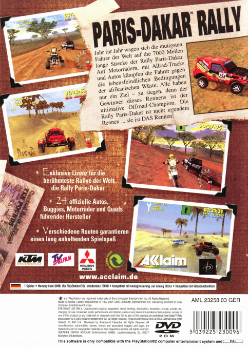 Paris-dakar Rally — box-2D-back (DE)