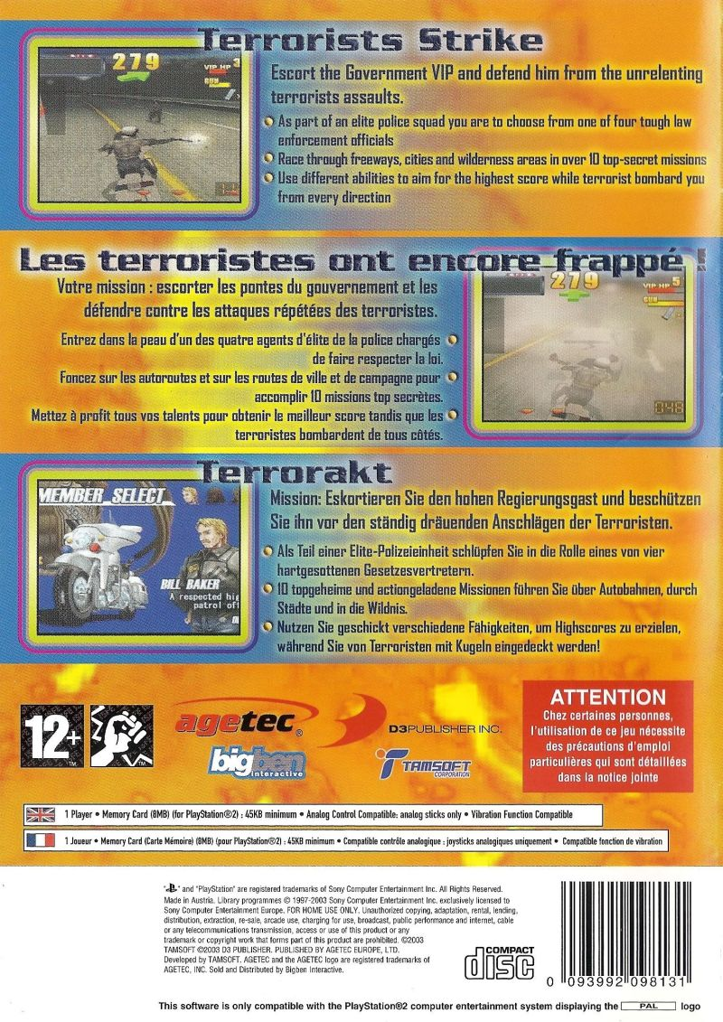 Police Chase Down — box-2D-back (EU)
