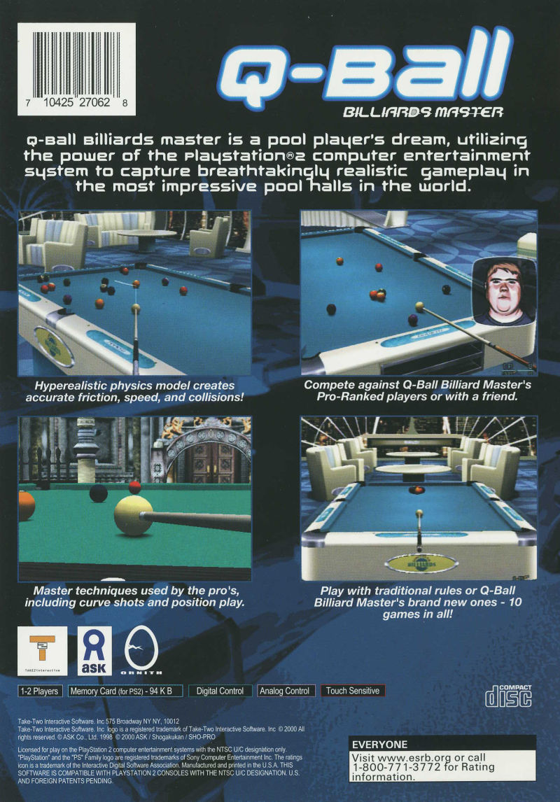 Pool Master — box-2D-back (US)