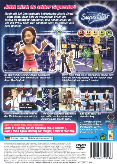 Pop Idol — box-2D-back (DE)