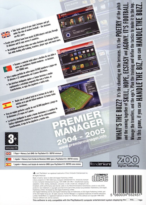 Premier Manager 2004-2005 — box-2D-back (EU)