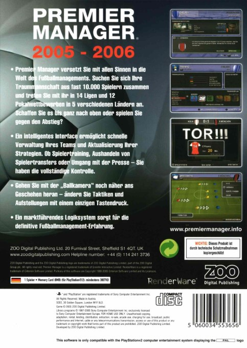 Premier Manager 2005-2006 — box-2D-back (DE)