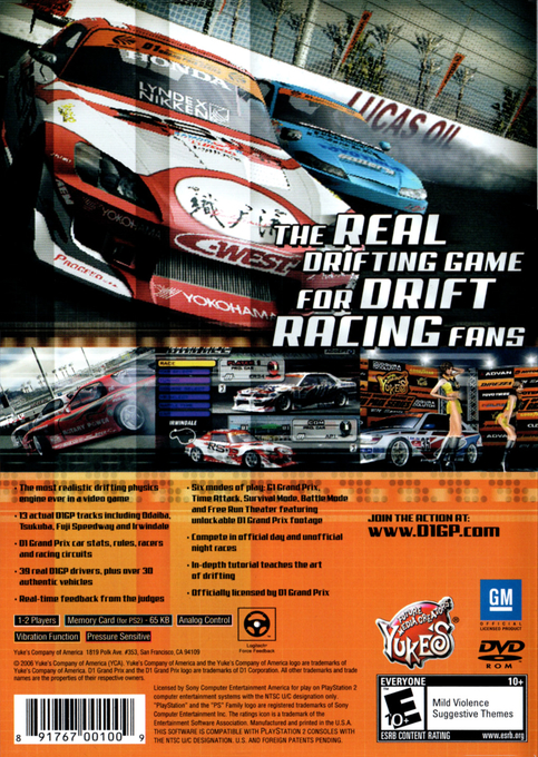 D1 Professional Drift Grand Prix Series — box-2D-back (US)