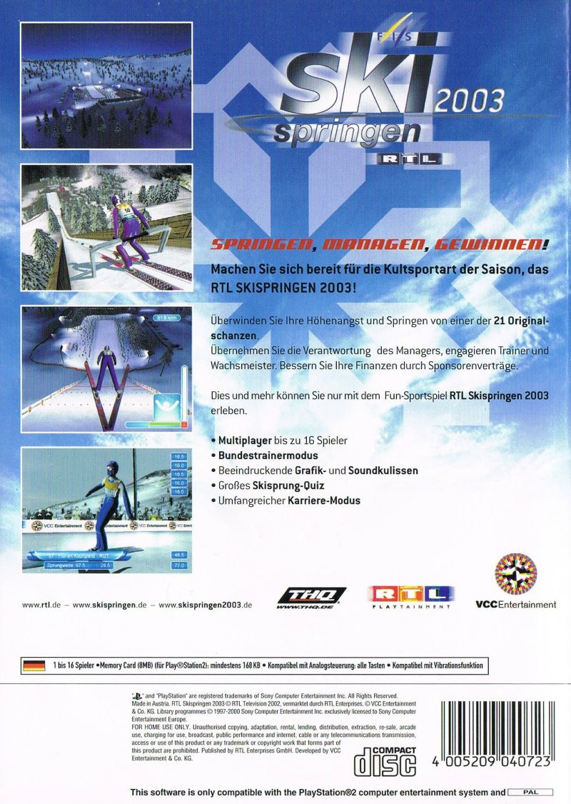 RTL Skispringen 2003 — box-2D-back (DE)