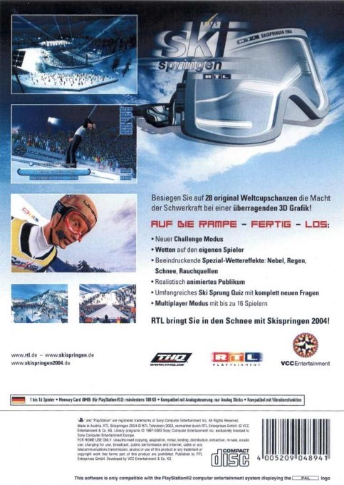 RTL Skispringen 2004 — box-2D-back (DE)