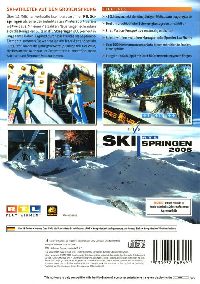 RTL Skispringen 2006 — box-2D-back (DE)