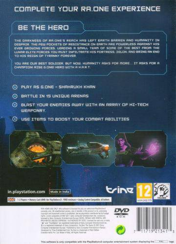 Ra.One - The Game — box-2D-back (EU)