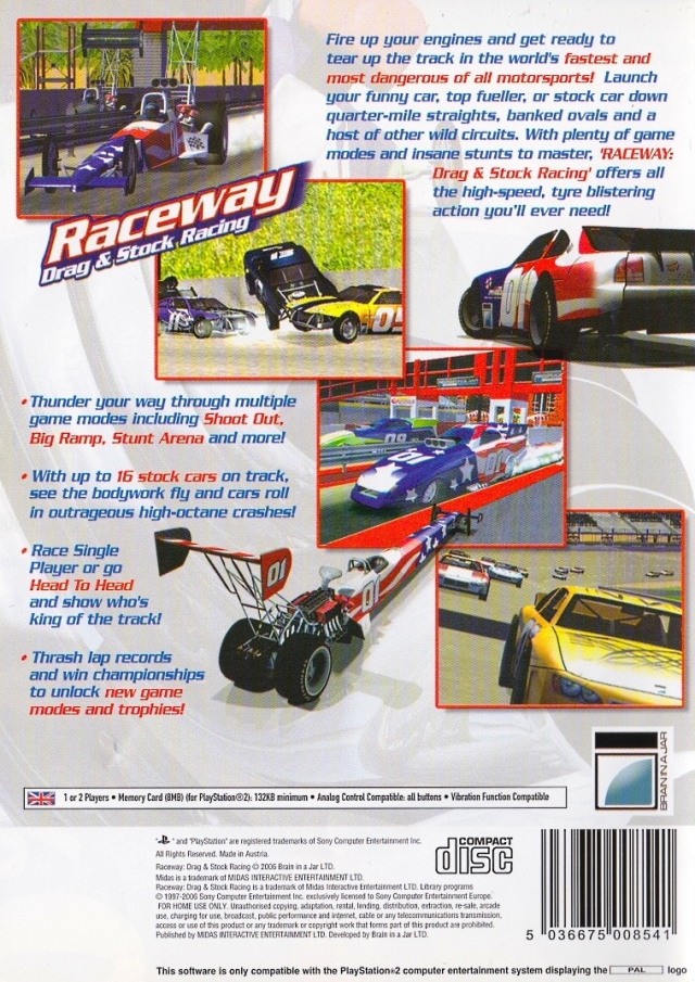 Raceway - Drag And Stock Racing — box-2D-back (EU)