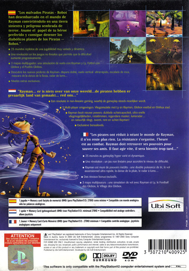 Rayman Revolution — box-2D-back (FR)