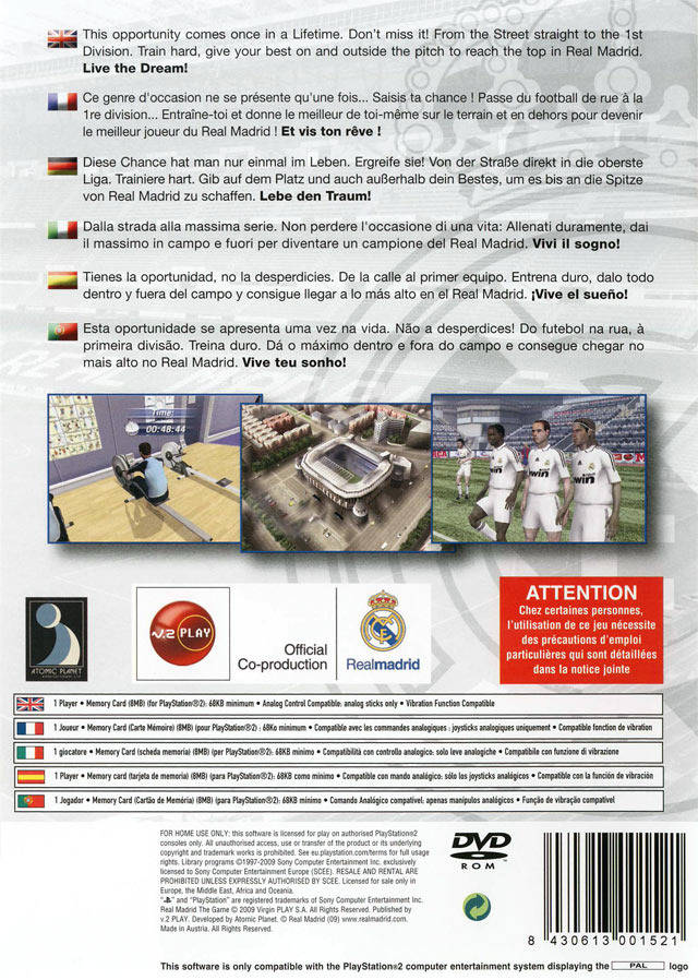 Real Madrid - The Game — box-2D-back (EU)