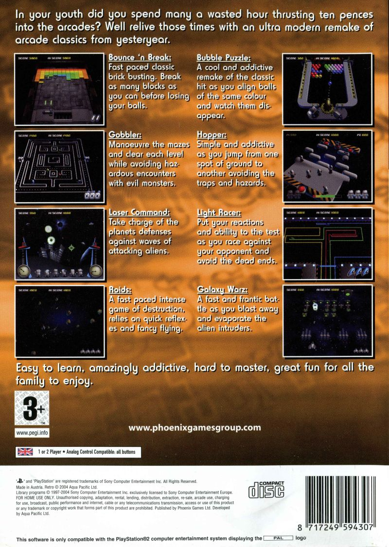 Retro Classics - 8 Arcade Classics From Yesteryears — box-2D-back (EU)