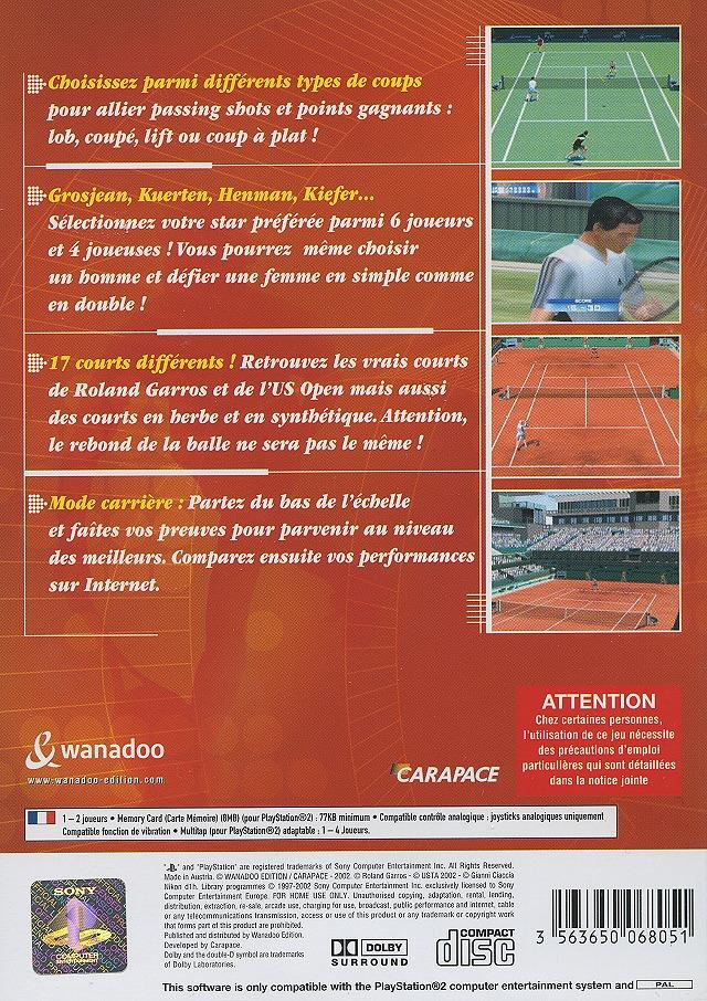 Next Generation Tennis — box-2D-back (FR)