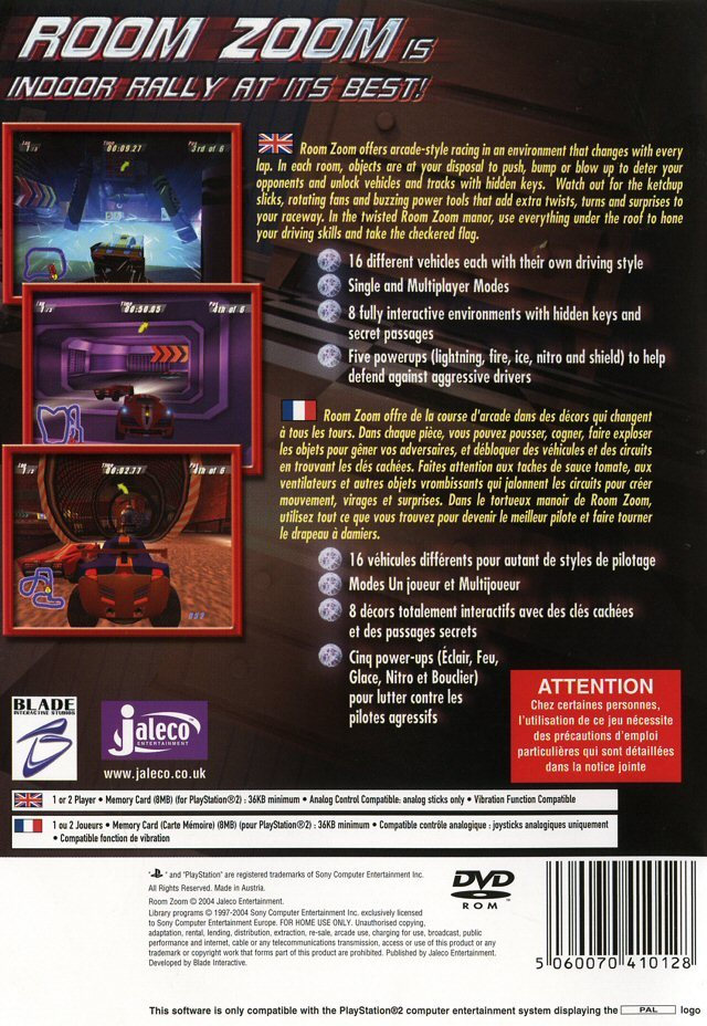 Room Zoom - Race For Impact — box-2D-back (FR)