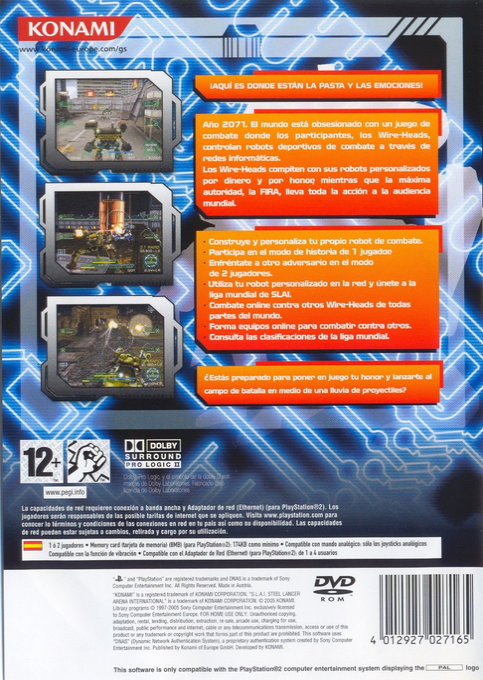 S.l.a.i. - Steel Lancer Arena International — box-2D-back (SP)