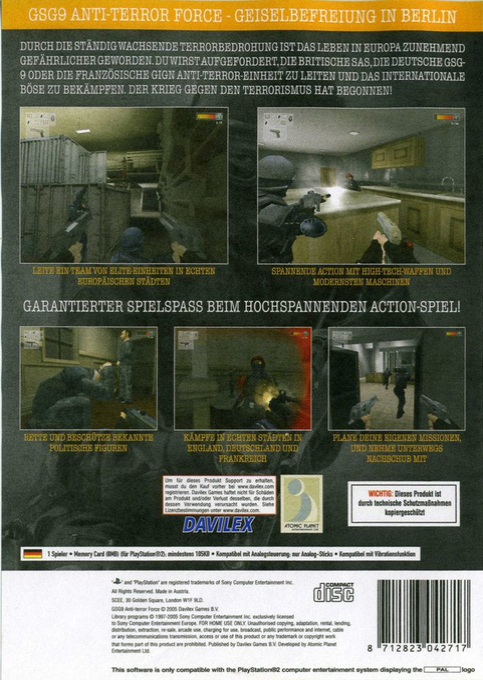 Sas - Anti-terror Force — box-2D-back (DE)