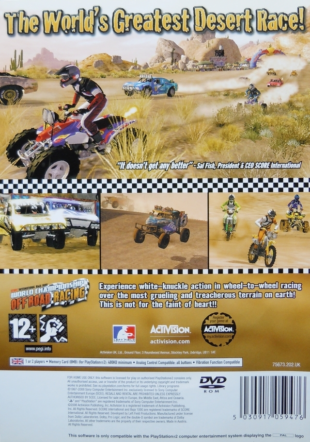 Score International Baja 1000 World Championship Off Road Racing — box-2D-back (EU)