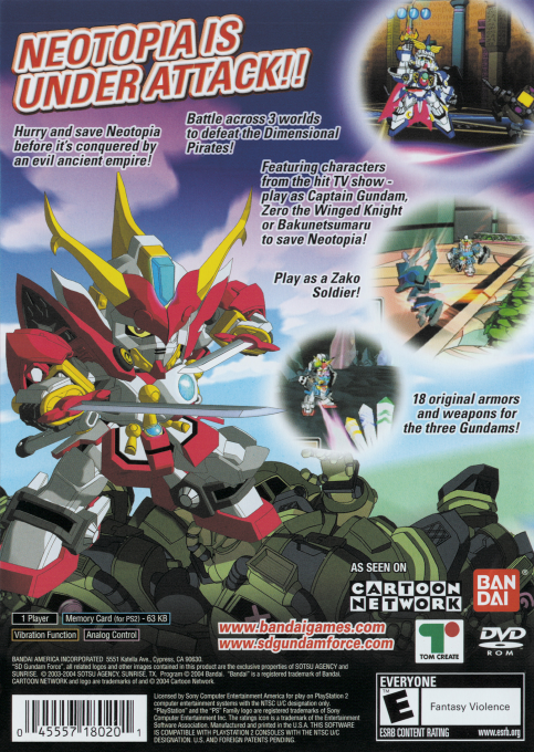 Sd Gundam Force - Showdown! — box-2D-back (US)