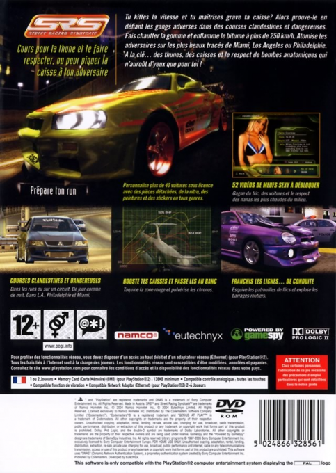 Street Racing Syndicate — box-2D-back (FR)