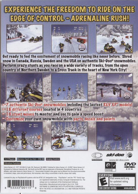 Sxr - Snow X Racing — box-2D-back (US)