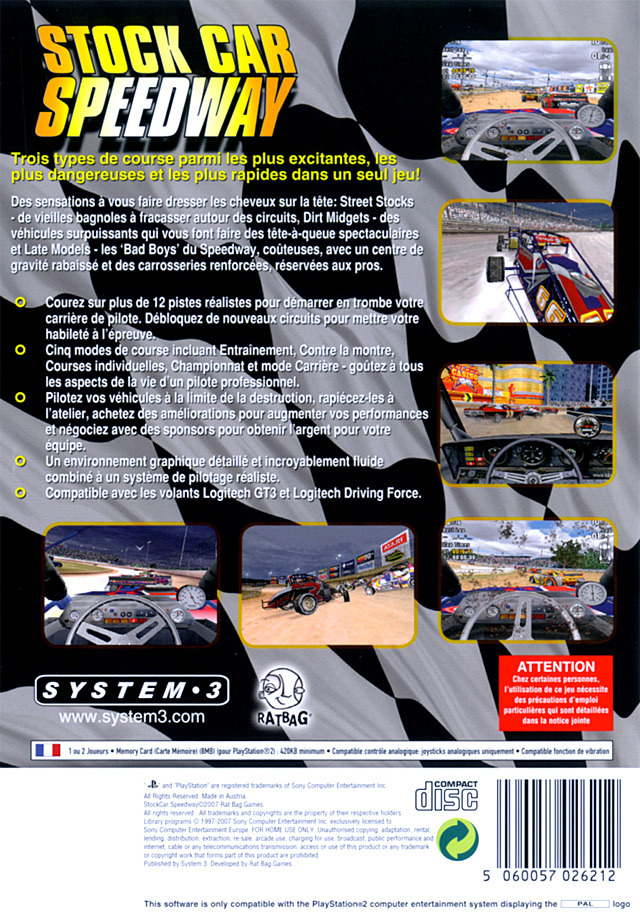 Stock Car Speedway — box-2D-back (FR)