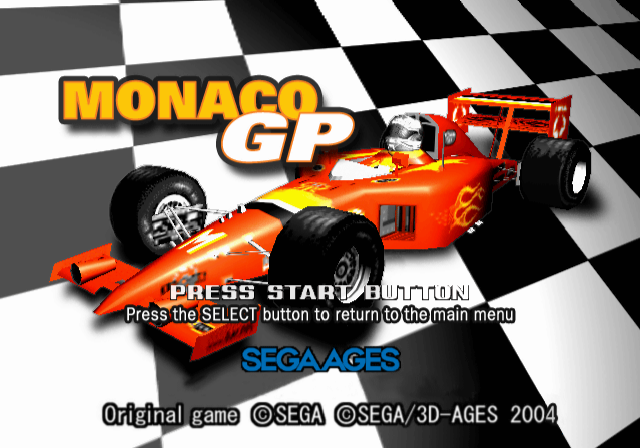 Sega Ages 2500 Series Vol. 2 - Monaco GP — sstitle (JP)