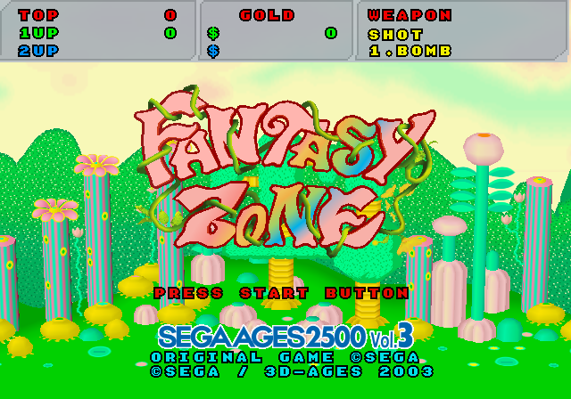Sega Ages 2500 Series Vol. 3 - Fantasy Zone — sstitle (JP)