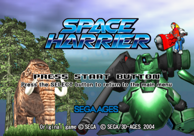 Sega Ages 2500 Series Vol. 4 - Space Harrier — sstitle (JP)