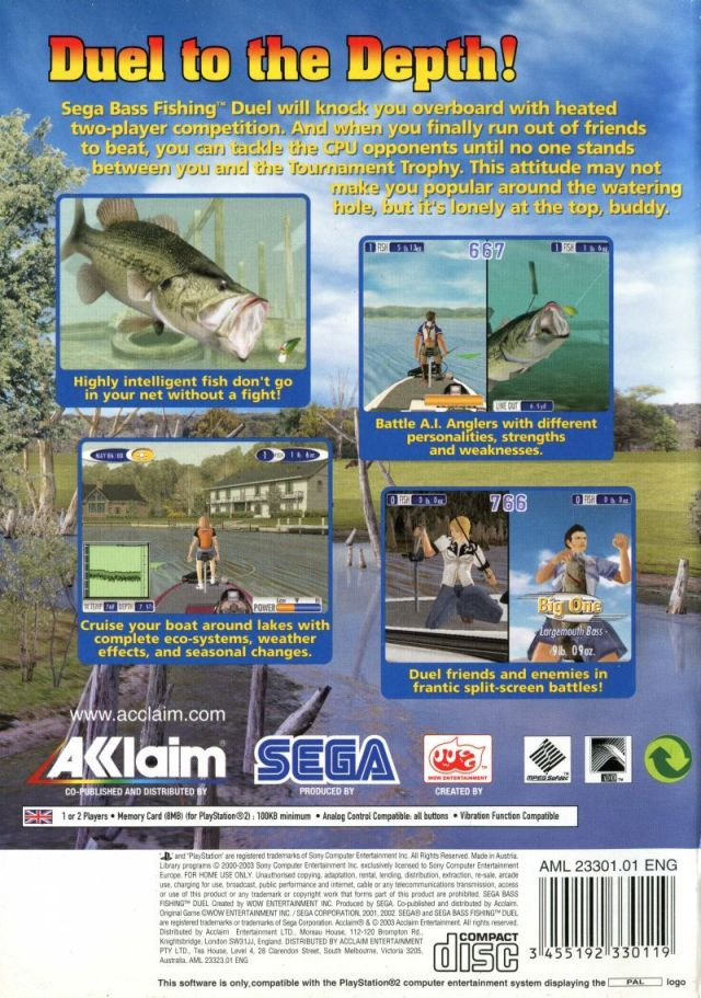 Sega Bass Fishing Duel — box-2D-back (EU)