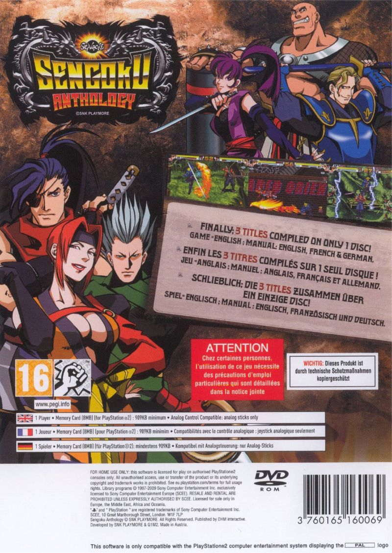 Sengoku Anthology — box-2D-back (EU)