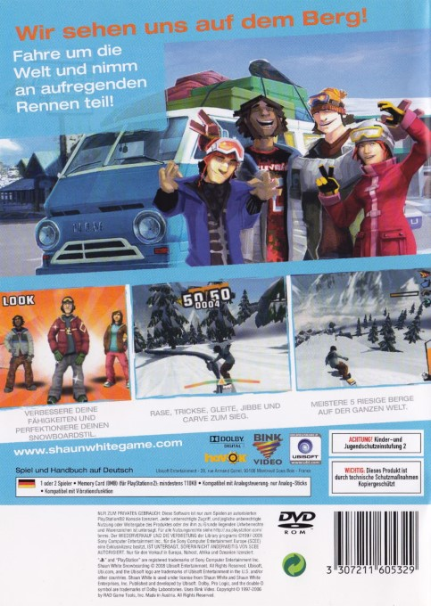 Shaun White Snowboarding — box-2D-back (DE)