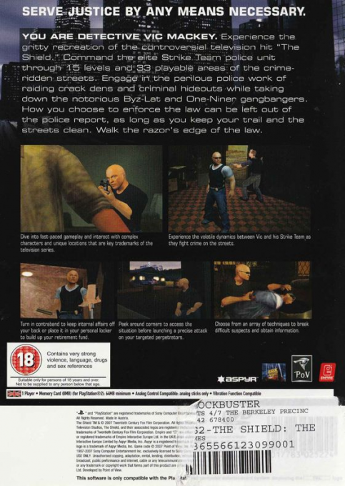 Shield, The — box-2D-back (EU)