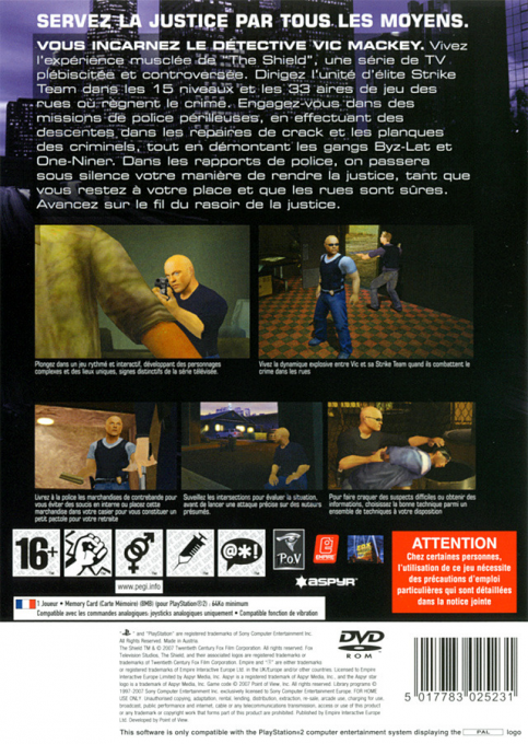 Shield, The — box-2D-back (FR)
