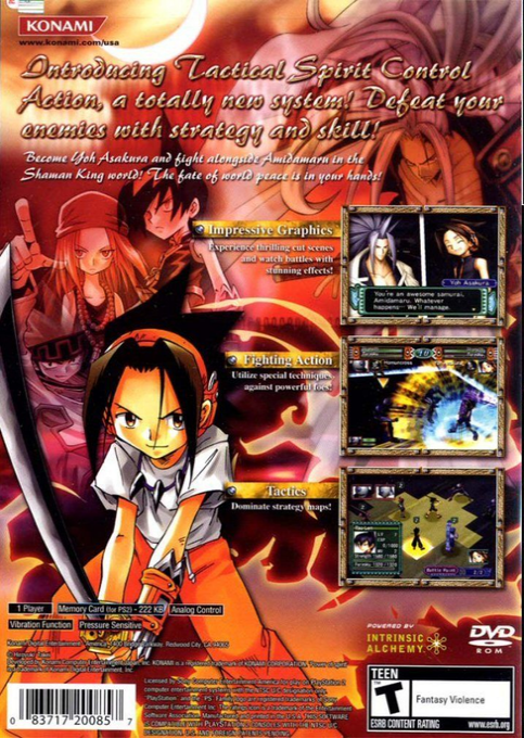 Shaman King - Power Of Spirit — box-2D-back (WOR)