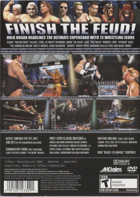 Showdown - Legends Of Wrestling — box-2D-back (US)