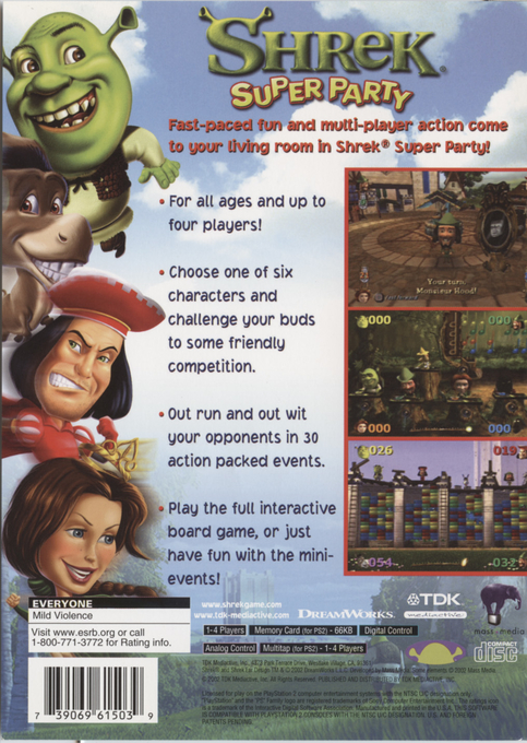 Shrek - Super Party — box-2D-back (US)