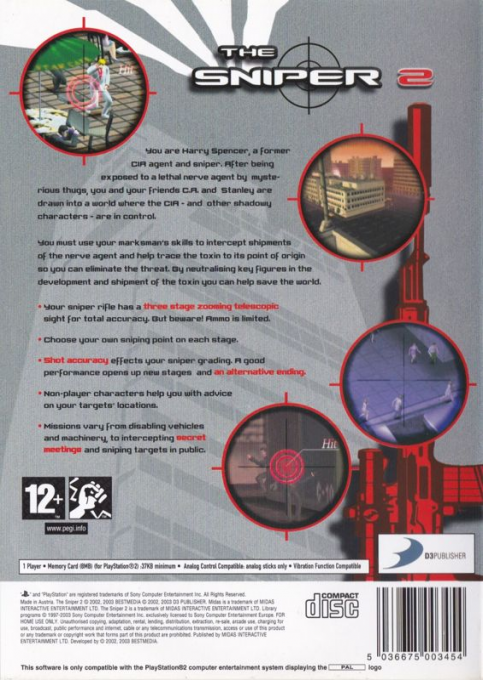 Sniper 2, The — box-2D-back (EU)