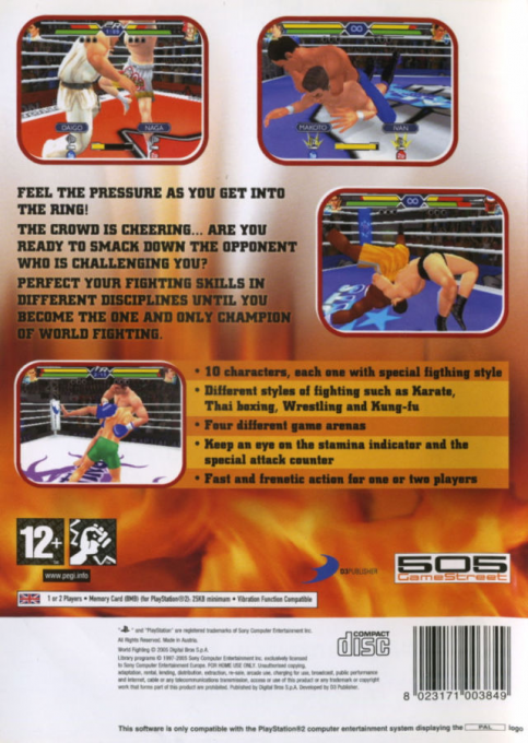 World Fighting — box-2D-back (EU)