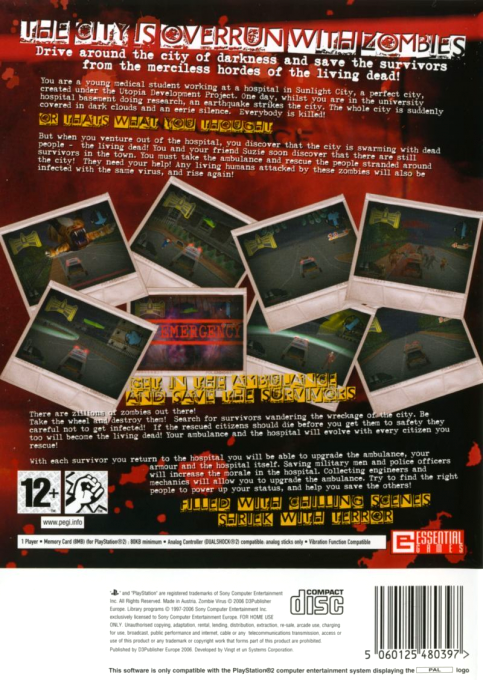 Simple 2000 Series Vol. 95 - The Zombie Vs. Kyuukyuusha — box-2D-back (EU)