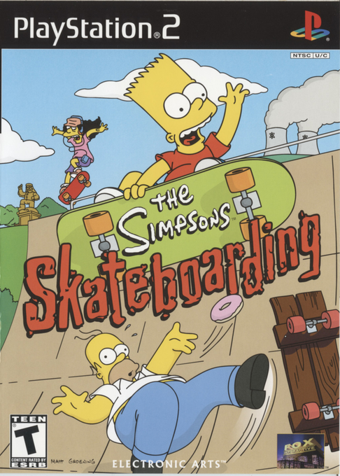 Simpsons - Skateboarding, The box art