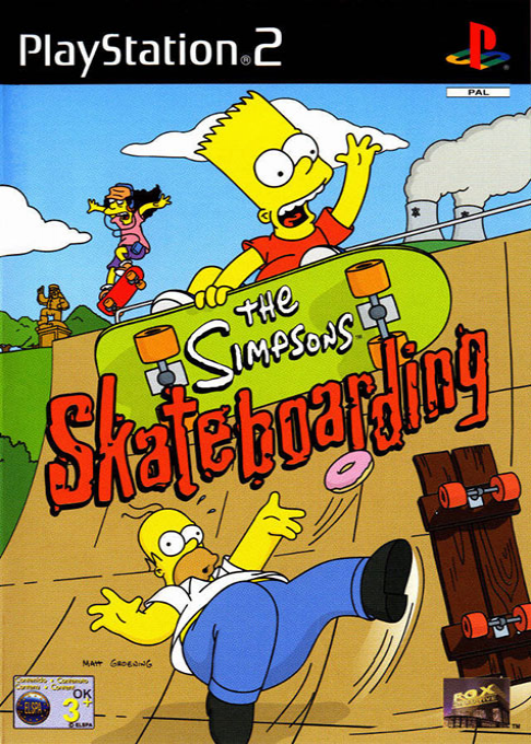 Simpsons - Skateboarding, The — box-2D (EU)