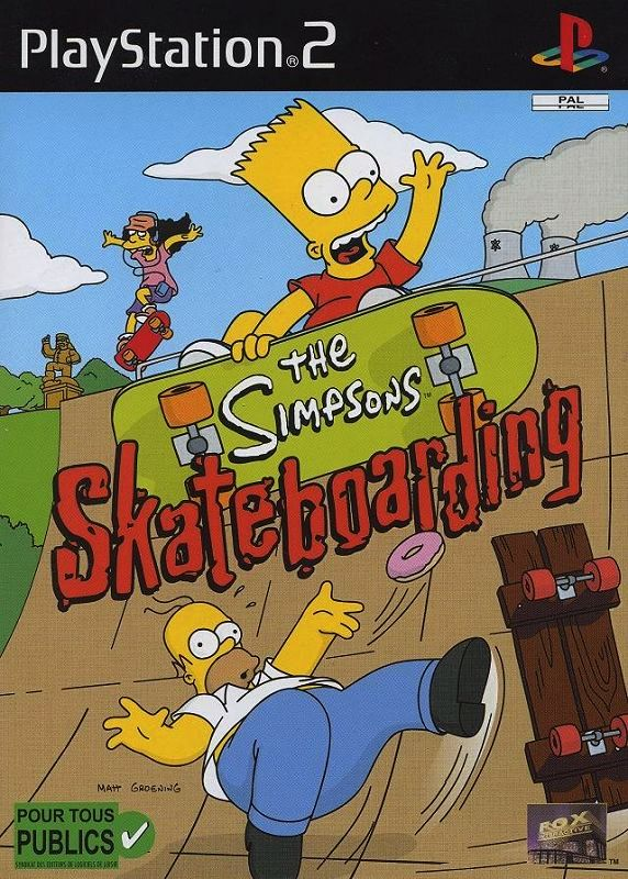 Simpsons - Skateboarding, The — box-2D (FR)