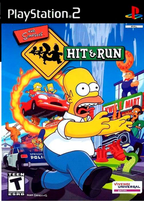 Simpsons - Hit And Run, The — box-2D (SP)