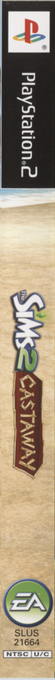 Sims 2 - Castaway, The — box-2D-side (US)