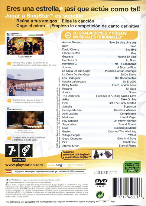 Singstar — box-2D-back (SP)