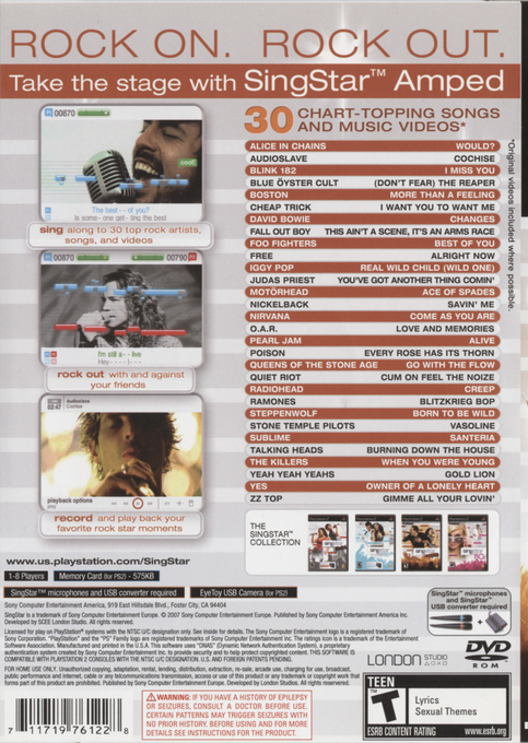 SingStar Amped — box-2D-back (US)