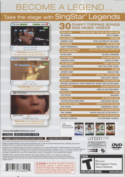 Singstar Legends — box-2D-back (US)