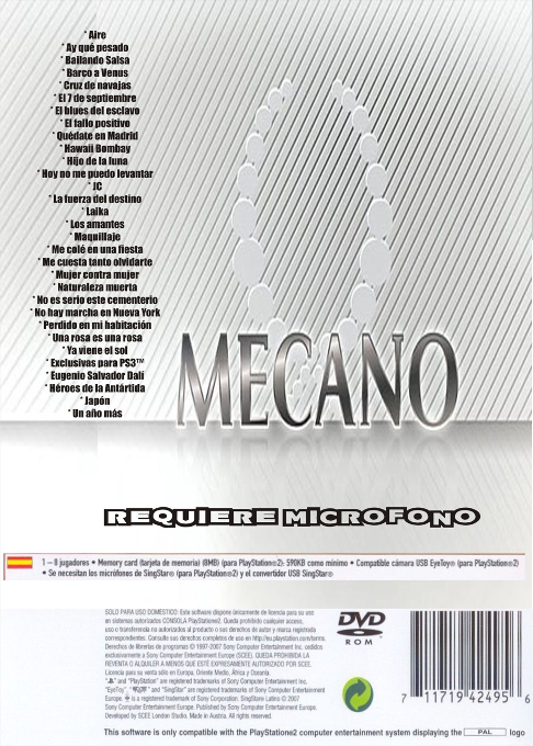 Singstar Mecano — box-2D-back (SP)
