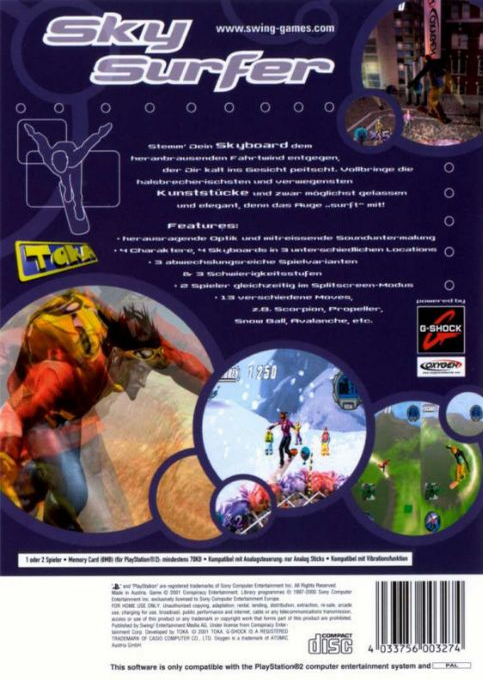 Ultimate Sky Surfer — box-2D-back (DE)