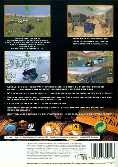 Smuggler's Run — box-2D-back (DE)